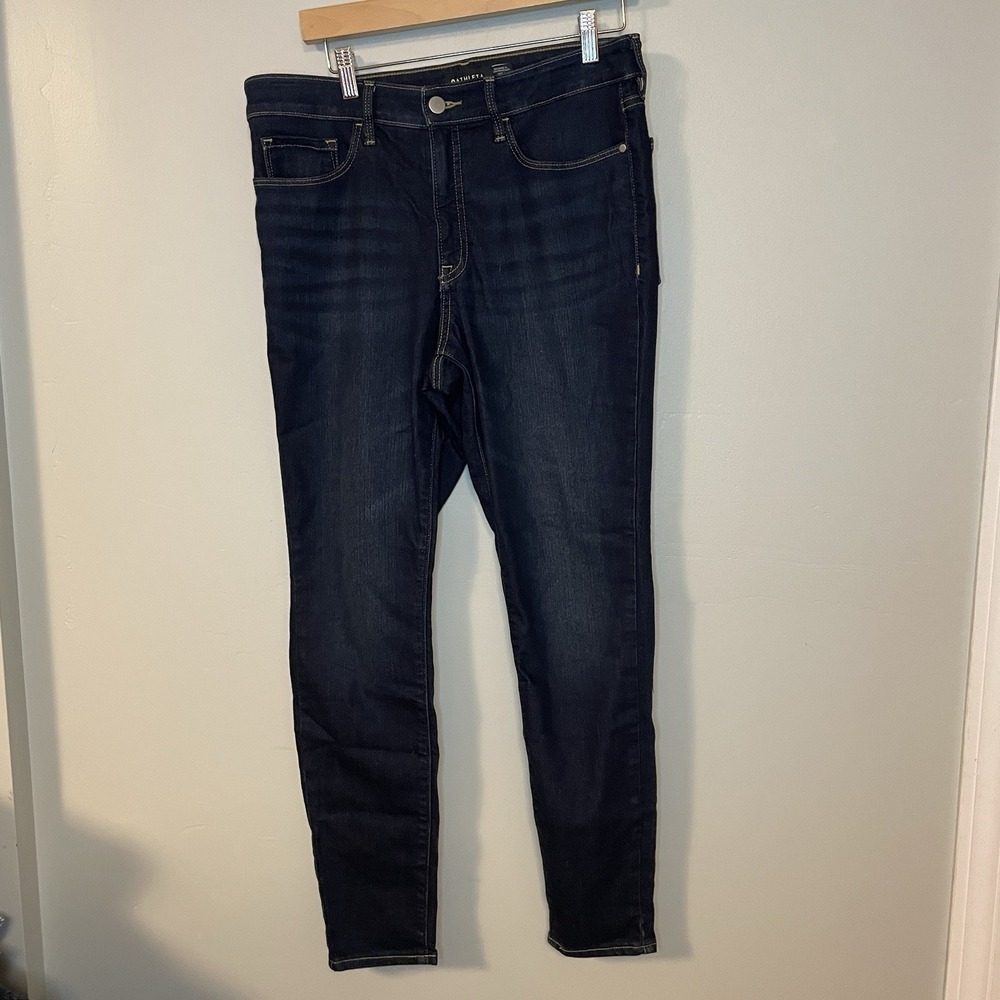 Athleta Sculptek Skinny Jeans Dark Wash Sz 14